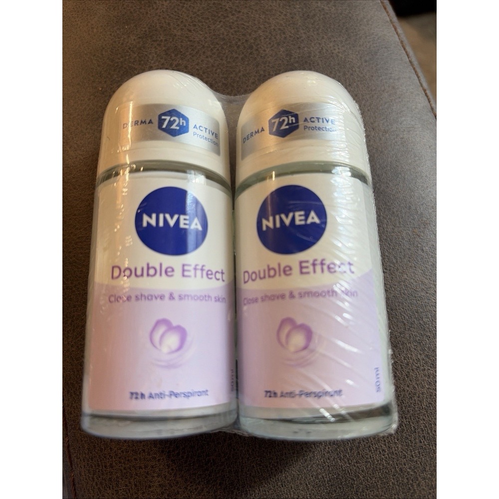Nivea Double Effect Close Shave & Smooth Skin Anti Perspirant 2 Pack 50ml New
